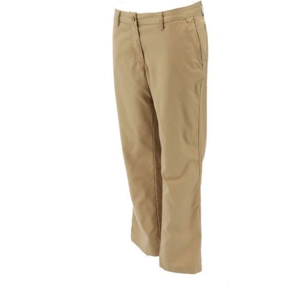 NWT LANDS' END WOMEN'S CASUAL BASIC WORK PANTS LIGHT BEIGE 10P (PETITE) - Picture 2 of 11